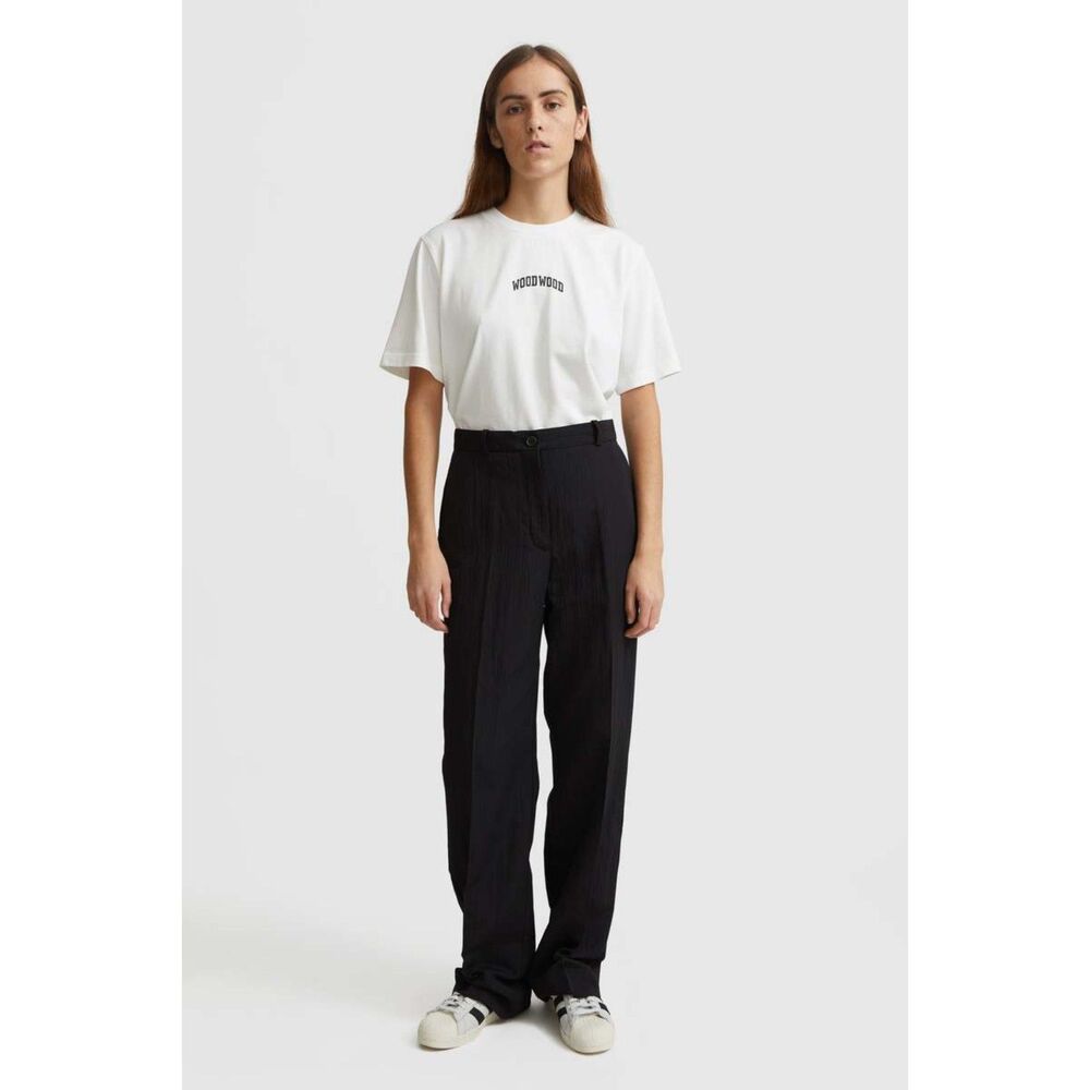 Wood Wood Evelyn Structured Trousers Black Size 42 Made in Bulgaria